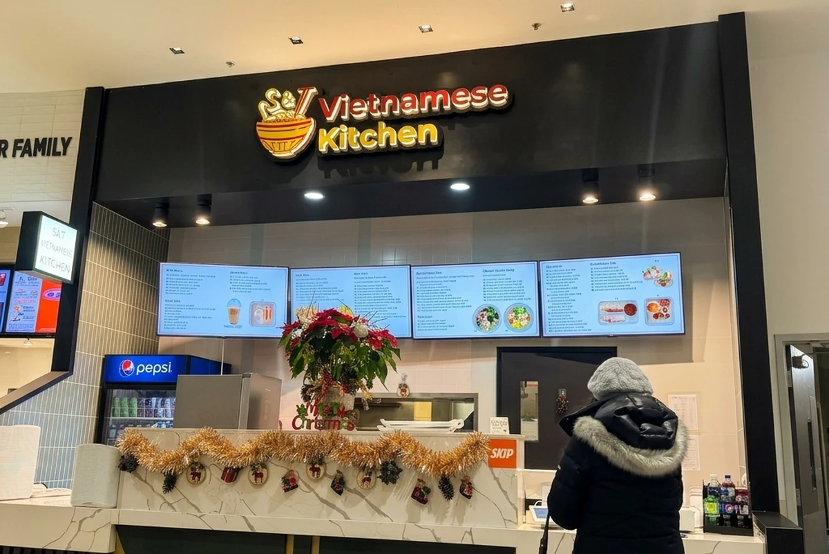 Dining at S&T Vietnamese Kitchen in Southcentre Mall, Calgary SE