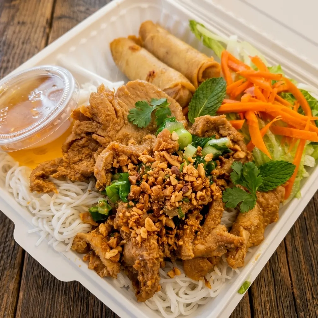 Grilled pork vermicelli bowl at S&T Vietnamese Kitchen, Calgary SE
